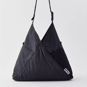 Baboon to the Moon / Triangle Tote in Black